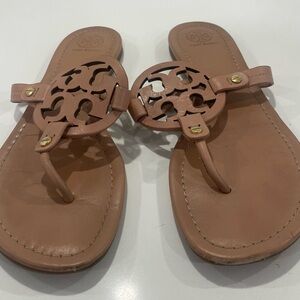 Tory Burch Miller Brown Logo Sandals